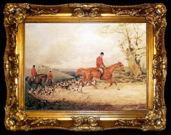 framed  unknow artist Classical hunting fox, Equestrian and Beautiful Horses, 08., ta009-2